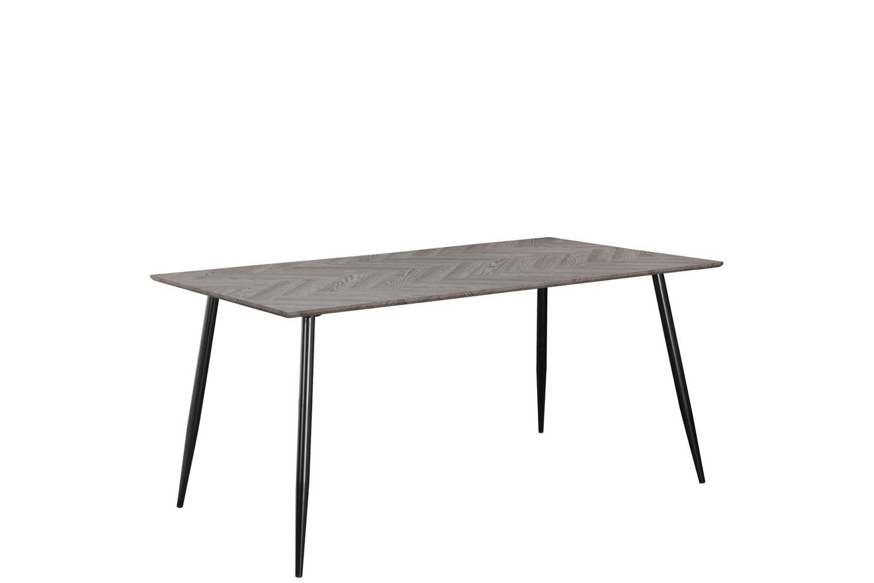 matbord monza 160x90x76 cm, fiskben viteik/svart - 160x90x76 cm, fiskben viteik/svart