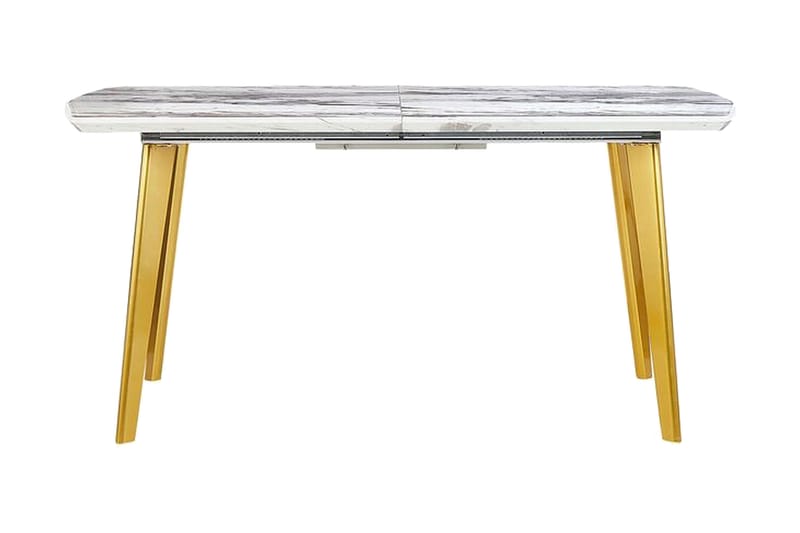 Mosby Matbord 200 cm Hopfällbart - Vit/Guld - Möbler - Matplats - Matbord & köksbord