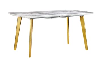 Mosby Matbord 200 cm Hopfällbart - Vit/Guld - Möbler - Matplats - Matbord & köksbord