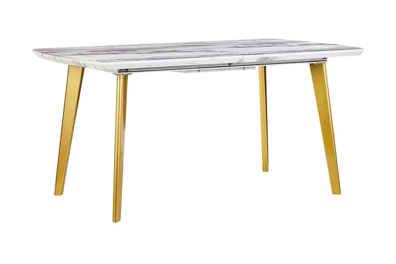 Mosby Matbord 200 cm Hopfällbart - Vit/Guld - Möbler - Matplats - Matbord & köksbord