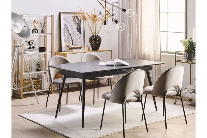 Mundon Matbord 200 cm Hopfällbart - Svart - Möbler - Matplats - Matbord & köksbord