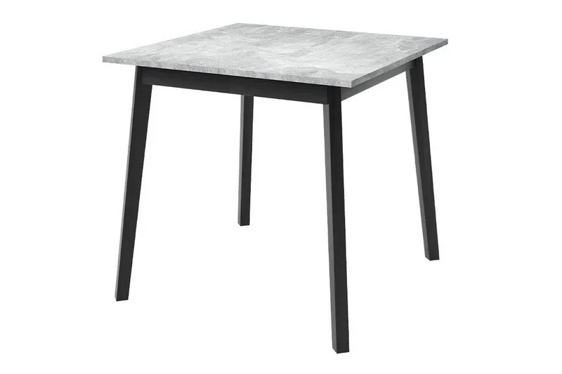 Narberth Litet Utdragbart Kvadratiskt Matbord 85 cm med Betong- och Metallutseende, Ljusgrå