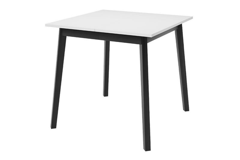 Narberth Litet Utdragbart Kvadratiskt Matbord 85 cm med Metallutseende, Vit
