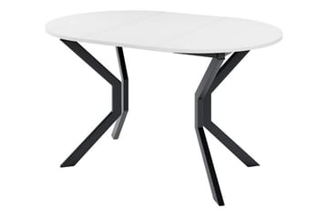 Narberth Litet Utdragbart Runt Matbord 90 cm med Ek- och Metallutseende - Svart - Möbler - Matplats - Matbord & köksbord