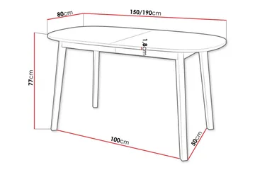 Narberth Matbord 80 cm - Svart - Möbler - Matplats - Matbord & köksbord