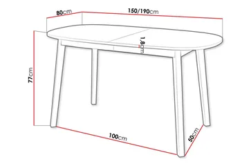Narberth Matbord 80 cm - Svart - Möbler - Matplats - Matbord & köksbord