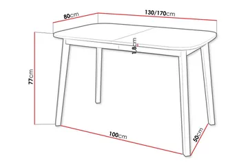Narberth Matbord 80 cm - Vit - Möbler - Matplats - Matbord & köksbord