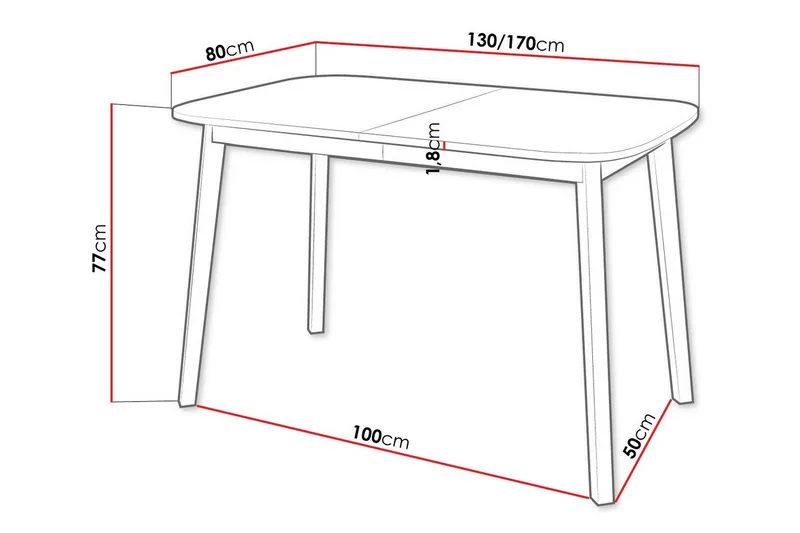 Narberth Matbord 80 cm - Vit - Möbler - Matplats - Matbord & köksbord