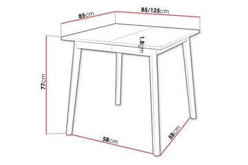 Narberth Matbord 85 cm - Svart - Möbler - Matplats - Matbord & köksbord