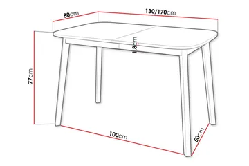 Narberth Utdragbart Ovalt Matbord 130 cm med Betongutseende - Ljusgrå - Möbler - Matplats - Matbord & köksbord
