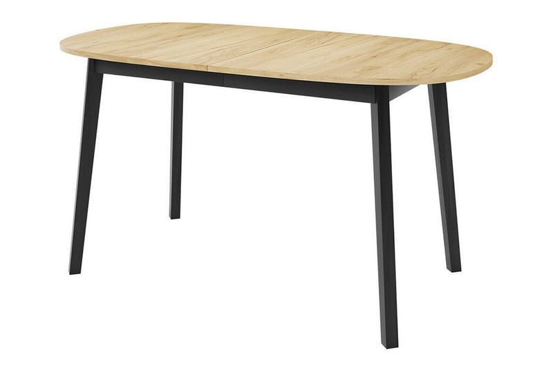 Narberth Utdragbart Ovalt Matbord 150 cm med Trä- och Ekutseende, Svart