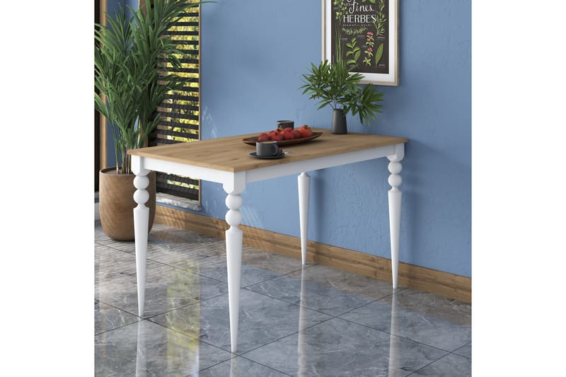 Naryani Matbord 120 cm Valnöt/Vit - Möbler - Matplats - Matbord & köksbord