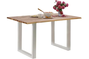 Netan Matbord 140 cm - Akacia Brun/Vit - Möbler - Matplats - Matbord & köksbord