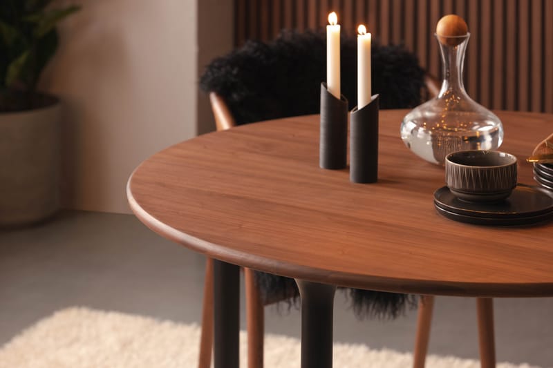 Noira Matbord 120 cm Valnöt Runt - Möbler - Matplats - Matbord & köksbord