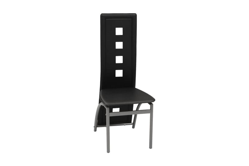 Matbord och stolar 7 delar svart - Svart - Matgrupp & matbord med stolar