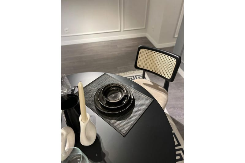 Matbord och stolset (5 delar) Colomieu Svart / Vit - Svart/Vit - Möbler - Matplats - Matgrupp & matbord med stolar