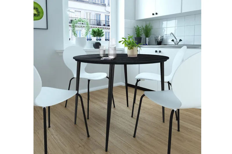 Oktoos Matbord Runt 100 cm - Svart - Möbler - Matplats - Matbord & köksbord