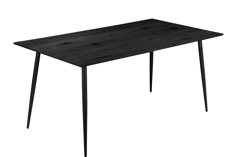Oktoos Rektangulärt Matbord 160 cm med Trä- och Valnötsutseende - Svart - Möbler - Matplats - Matbord & köksbord