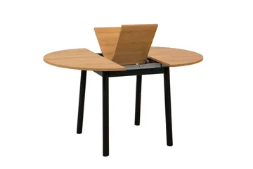 Oliver Litet Runt Matbord 100 cm med Trä- och Ekutseende - Brun / Svart - Möbler - Matplats - Matbord & köksbord