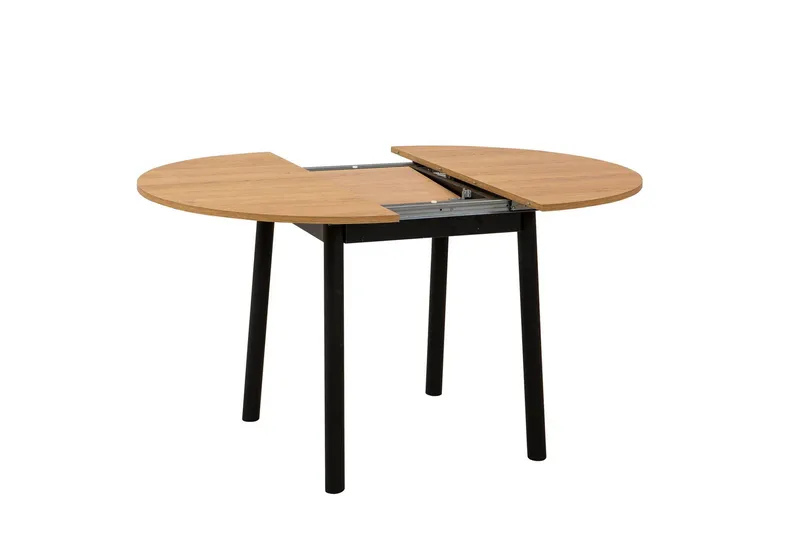 Oliver Litet Runt Matbord 100 cm med Trä- och Ekutseende - Brun / Svart - Möbler - Matplats - Matbord & köksbord
