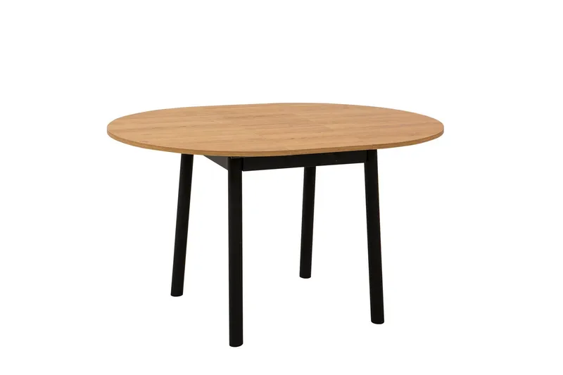 Oliver Litet Runt Matbord 100 cm med Trä- och Ekutseende - Brun / Svart - Möbler - Matplats - Matbord & köksbord