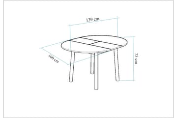 Oliver Matbord 100 cm - Vit - Möbler - Matplats - Matbord & köksbord