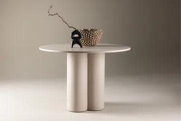 Olivia Runt Matbord 110 cm i Målad MDF - Beige - Möbler - Matplats - Matbord & köksbord