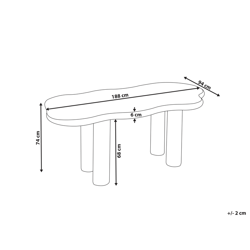 Matbord Ondle 188 cm - Off-white - Möbler - Matplats - Matbord & köksbord