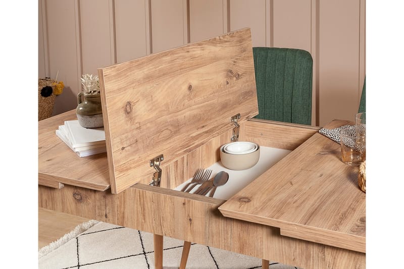 OSENDORF Bord 75 cm Trä/natur/Grön - Möbler - Matplats - Matbord & köksbord