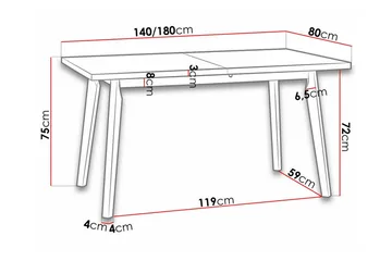 Patrickswell Matbord 80 cm - Svart - Möbler - Matplats - Matbord & köksbord