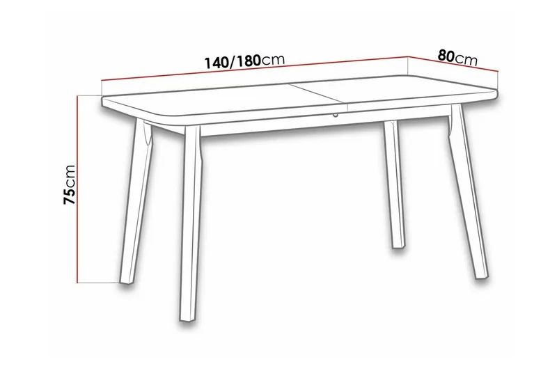 Patrickswell Matbord 80 cm - Svart - Möbler - Matplats - Matbord & köksbord