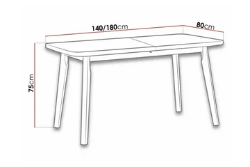 Patrickswell Matbord 80 cm - Svart - Möbler - Matplats - Matbord & köksbord