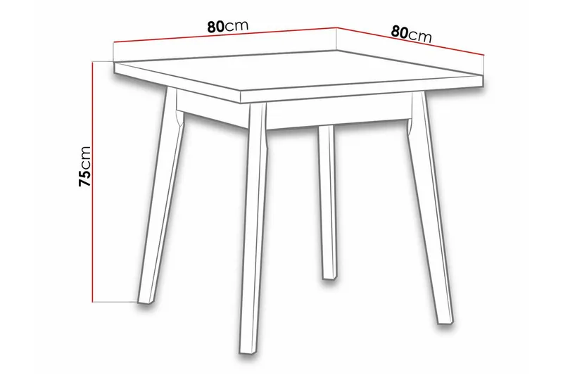 Patrickswell Matbord 80 cm - Vit - Möbler - Matplats - Matbord & köksbord