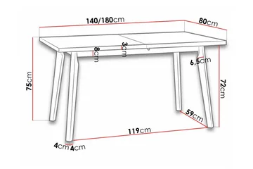 Patrickswell Matbord 80 cm - Vit - Möbler - Matplats - Matbord & köksbord