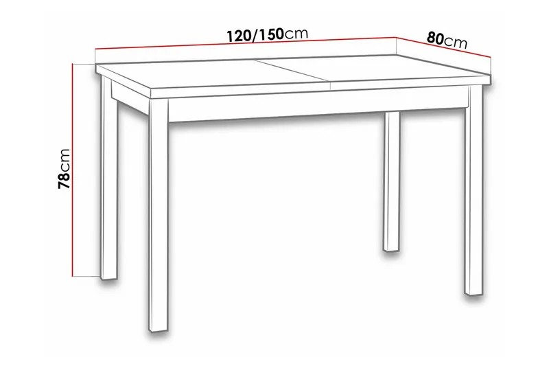 Patrickswell Matbord 80 cm White - Möbler - Matplats - Matbord & köksbord