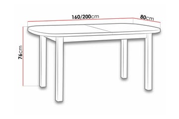 Patrickswell Utdragbart Ovalt Matbord 160 cm i Trä - Vit - Möbler - Matplats - Matbord & köksbord