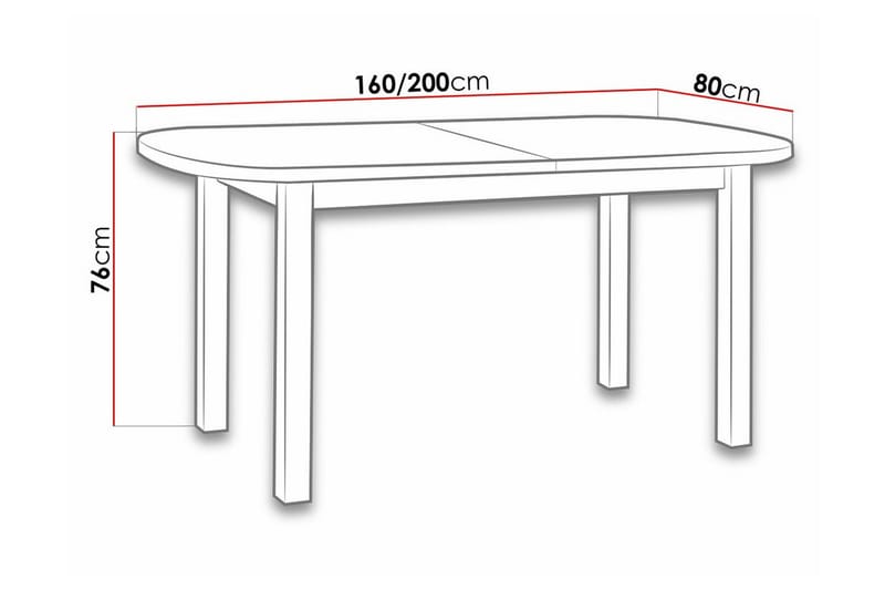 Patrickswell Utdragbart Ovalt Matbord 160 cm i Trä - Vit - Möbler - Matplats - Matbord & köksbord