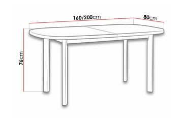Patrickswell Utdragbart Ovalt Matbord 160 cm i Trä - Vit - Möbler - Matplats - Matbord & köksbord