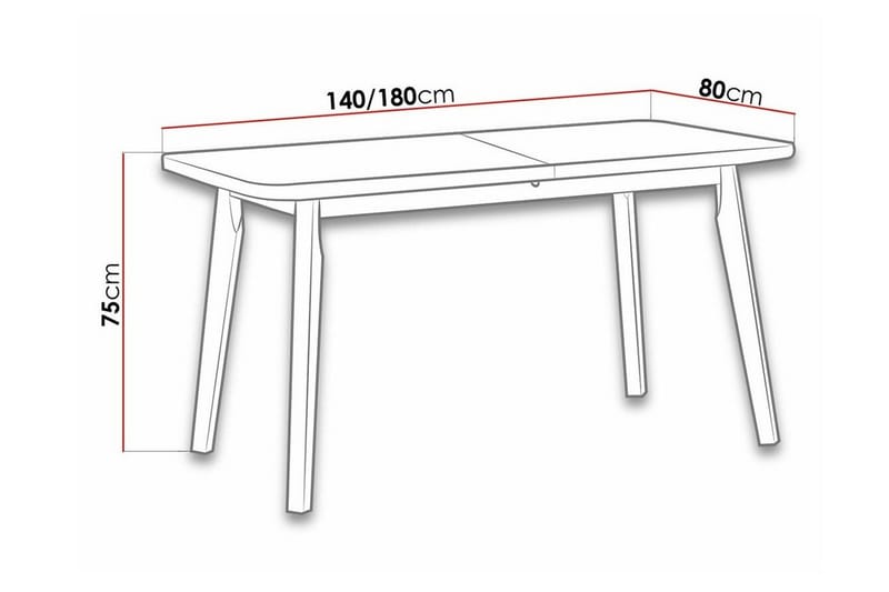 Patrickswell Utdragbart Rektangulärt Matbord 140 cm i Trä - Vit - Möbler - Matplats - Matbord & köksbord