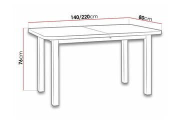Patrickswell Utdragbart Rektangulärt Matbord 140 cm i Trä - Vit - Möbler - Matplats - Matbord & köksbord