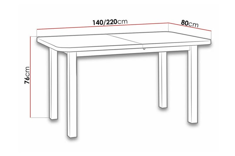 Patrickswell Utdragbart Rektangulärt Matbord 140 cm i Trä - Vit - Möbler - Matplats - Matbord & köksbord