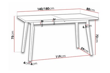 Patrickswell Utdragbart Rektangulärt Matbord 140 cm i Trä - Vit - Möbler - Matplats - Matbord & köksbord