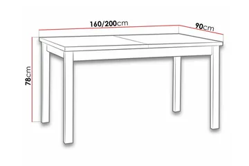 Patrickswell Utdragbart Rektangulärt Matbord 160 cm i Trä - Svart - Möbler - Matplats - Matbord & köksbord