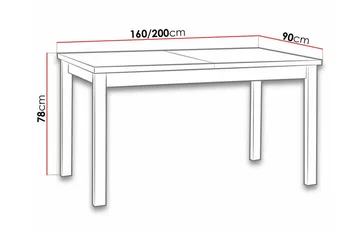Patrickswell Utdragbart Rektangulärt Matbord 160 cm i Trä - Vit - Möbler - Matplats - Matbord & köksbord