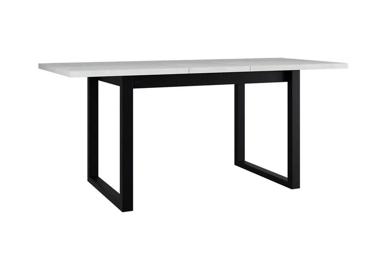 Patrickswell Utdragbart Rektangulärt Matbord 160–240 cm med Trä- och Ekutseende, U-formade Ben - Svart|Natur - Möbler - Matplats - Matbord & köksbord