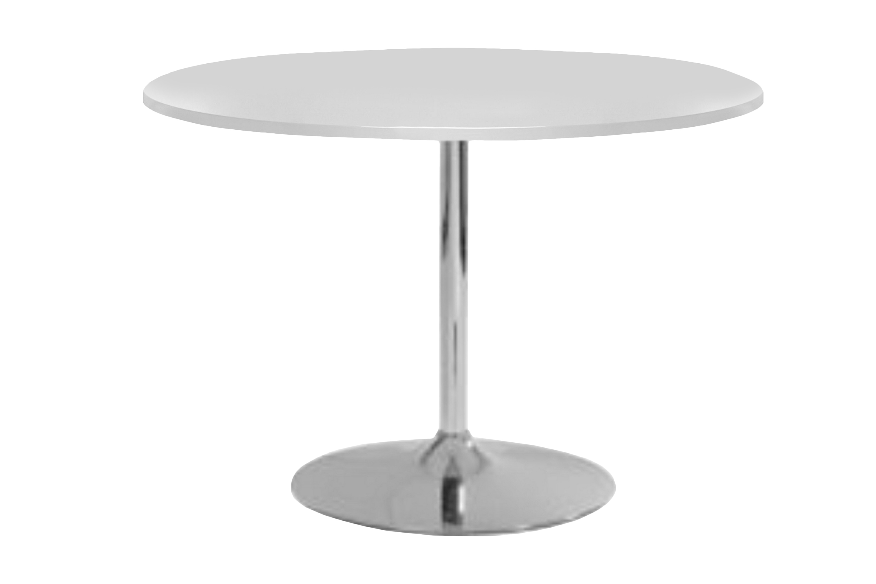 perez matbord 110 rund vit/krom -