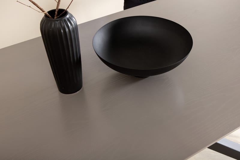 Piazza Matbord 190 cm - Grå/Svart - Möbler - Matplats - Matbord & köksbord