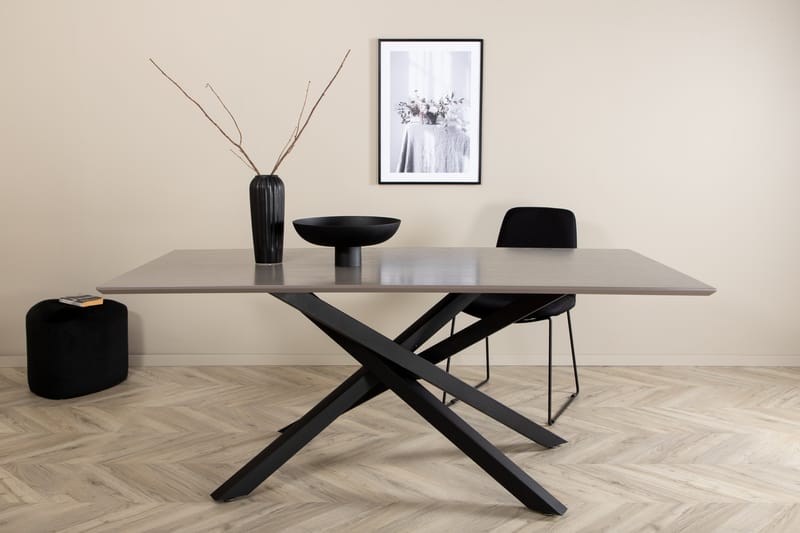 Piazza Matbord 190 cm - Grå/Svart - Möbler - Matplats - Matbord & köksbord