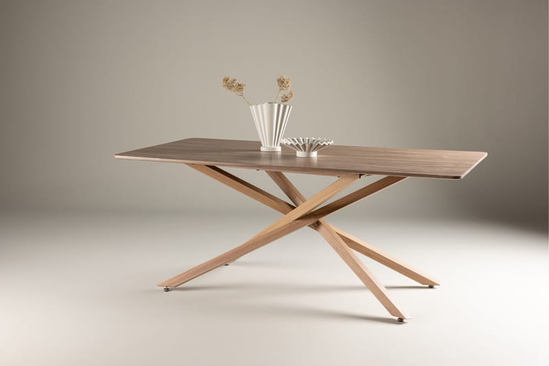 Piazza Rektangulärt Matbord 180 cm med Trä- och Ekutseende - Brun - Möbler - Matplats - Matbord & köksbord
