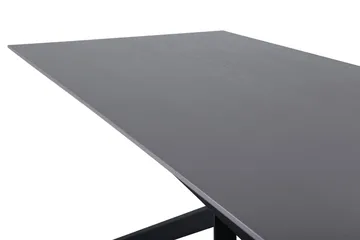Piazza Rektangulärt Matbord 190 cm i Trä med Valnöts- och Metallutseende - Svart - Möbler - Matplats - Matbord & köksbord